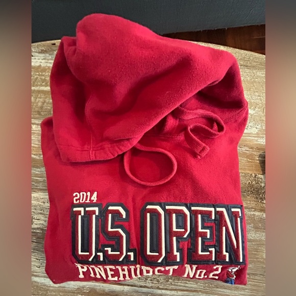 US Open Pinehurst No 2, 2014 Maroon White and Blue Sweatshirt Hoodie XL - Picture 1 of 11